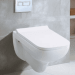 Rimless WC With Soft Close PVC Slim Seat Cover (white) - By Aquant