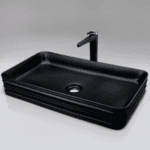 Table Mounted Designer Wash Basin ( Matt Black )