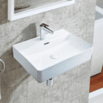 Rectangular Thin Rim Table / Wall Mounted Wash Basin (white) - By Aquant