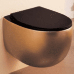 Rimless Wall Hung WC With Soft Close Uf Slim Seat Cover ( Brg Matt Black )