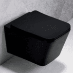 Rimless Wall Hung WC With Soft Close Uf Slim Seat Cover (matt Black) - By Aquant