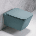 Rimless Wall Hung WC With Soft Close Uf Slim Seat Cover (matt Seafoam Green) - By Aquant