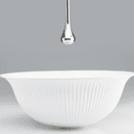 Linear Wash Bowl Table Mounted Designer Basin (white) - By Aquant