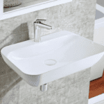 Thin Rim Rectangular Table / Wall Mounted Wash Basin (white) - By Aquant