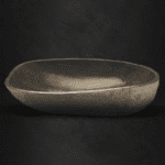 Black River Stone Natural Table Mounted Wash Basin (riverstone Black) - By Aquant