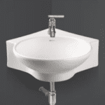 2011/ Round Corner Wall Hung Basin (white) - By Geobath Sanitaryware