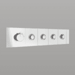 Concealed Thermostatic Diverter Multi Function 4 Outlet Horizontal Plate (chrome) - By Aquant