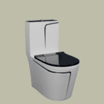 Amaze/ 1016 One Piece Closet (black & White) - By Geobath Sanitaryware