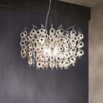 Pavone Sp6 | Cromo Ceiling Lamp - Ideal Lux