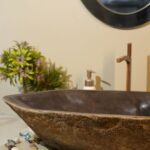Black River Stone Natural Table Mounted Wash Basin (riverstone Black) - By Aquant