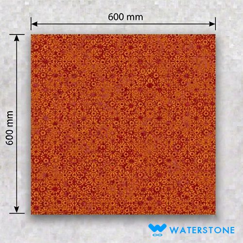 Designer Tile RWSD Crimson Red (600x600mm, Matt), photo 3