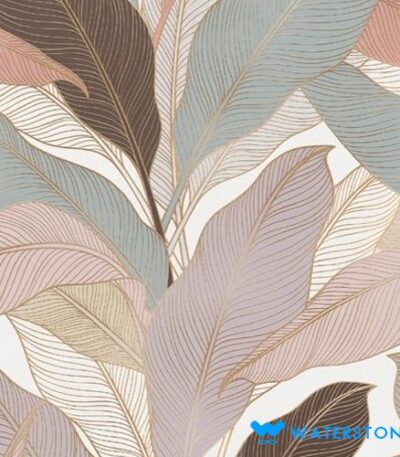 Vitrified Tile RWMTB Ovate Pink Decor (600x1200mm, Matt - Antiskid)