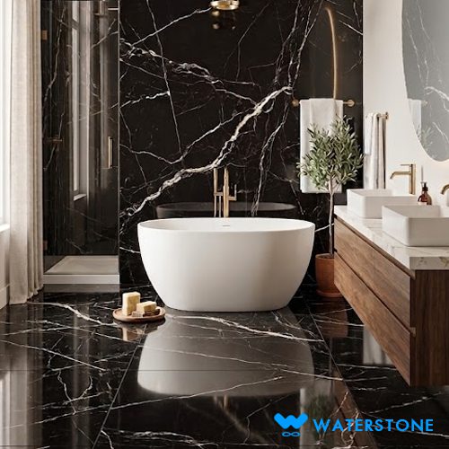 Hero vitrified marquina white