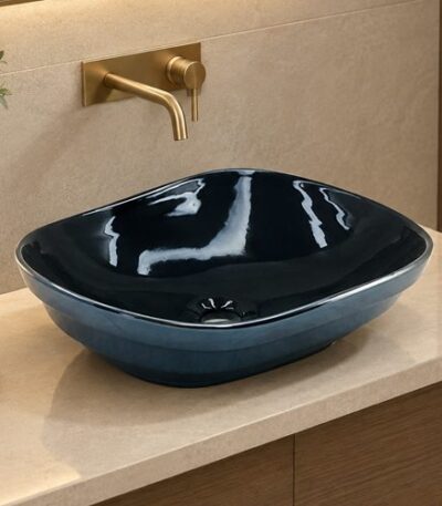 Glossy Black and Blue Table Top Basin WUS-1014-F