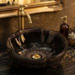Glossy Black Table Top Basin WUS 1025 B