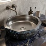 Matt Blue and Brown Table Top Basin WUS 1026 A