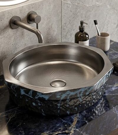 Matt Blue and Brown Table Top Basin WUS-1026-A