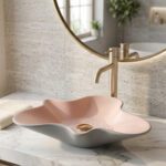 Matt Pink and Grey Table Top Basin WUS 1030 A