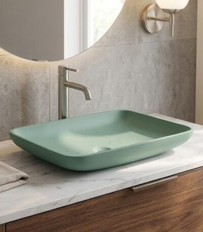 Matt Pista Green Table Top Basin WUS-1044-B