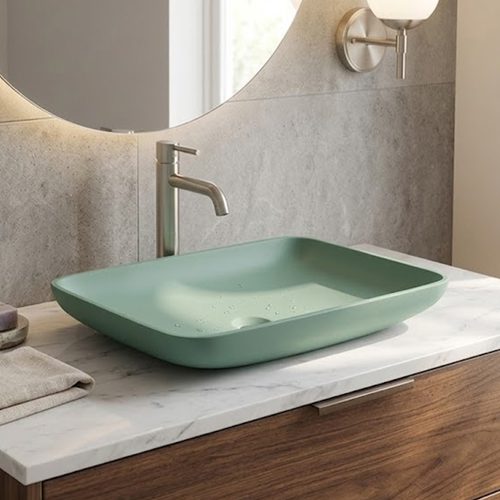 Matt Pista Green Table Top Basin WUS-1044-B (565x370x120mm)