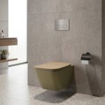 Matt Khaki Wall Hung Closet WUS 3003 B (bathroom view)