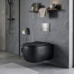 Matt Black Wall Hung Closet WUS 3008 B (bathroom view)