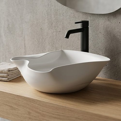 Handmade White Table Top Basin WUS-4002 (370x280x185mm)