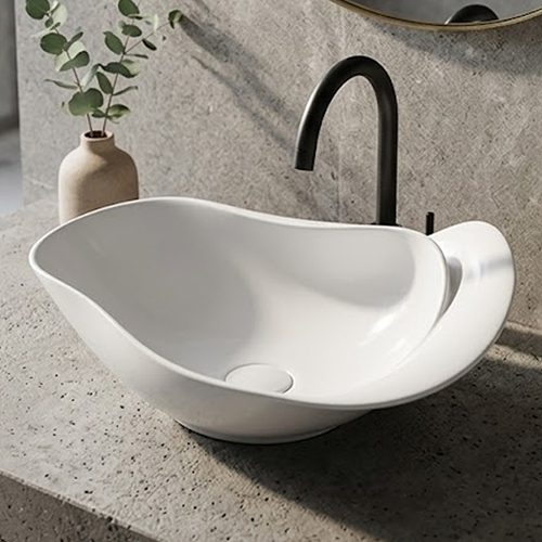 Handmade White Table Top Basin WUS-4003 (390x280x170mm)