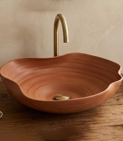 Handmade Matt Brown Table Top Basin WUS-4006