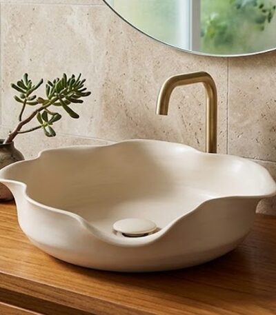 Handmade Light Milk Table Top Basin WUS-4009