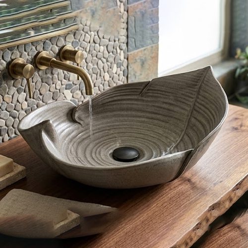 Handmade Grey Table Top Basin WUS-4010 (500x330x210mm)