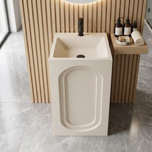 Ivory Artificial Stone Stand Basin WUS-5005 (450x450x860mm)