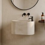 Matt Ivory Artificial Stone Wall Hung Basin WUS 5015 A