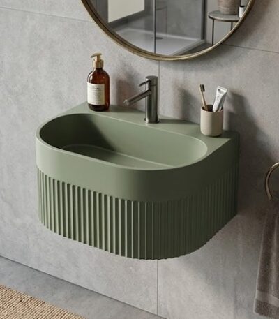 Matt Green Artificial Stone Wall Hung Basin WUS-5030-A